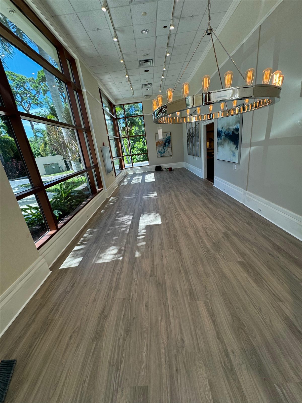 Glue-down luxury vinyl plank flooring installed in Palmetto, FL