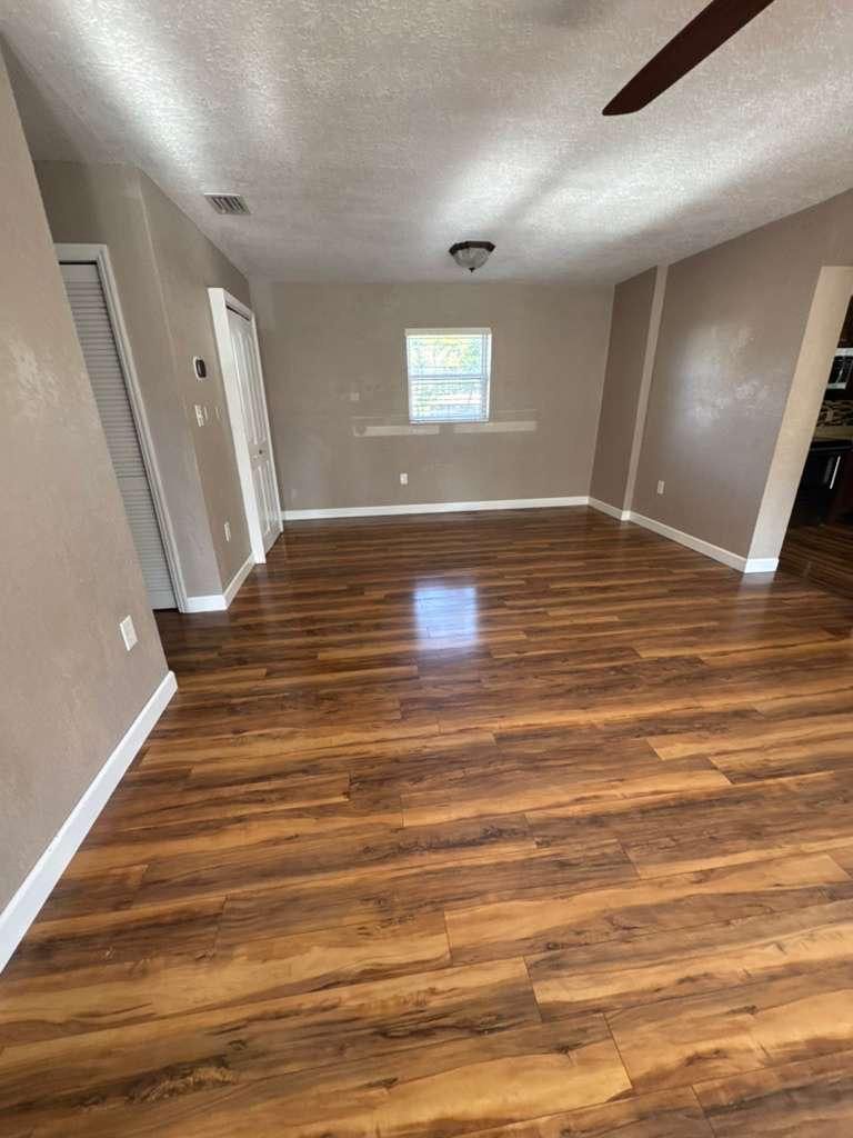 Hardwood floor installation in a Sarasota, FL home by BVA Flooring