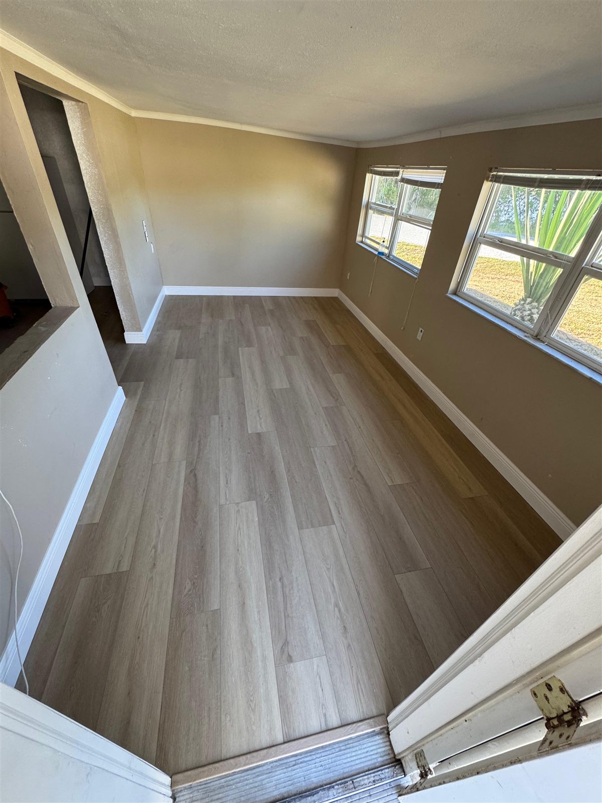 100% waterproof luxury vinyl plank flooring installed in a Sarasota, FL home